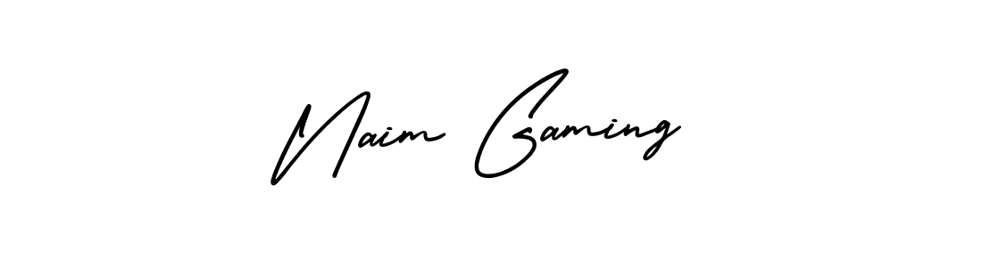 Design your own signature with our free online signature maker. With this signature software, you can create a handwritten (AmerikaSignatureDemo-Regular) signature for name Naim Gaming. Naim Gaming signature style 3 images and pictures png
