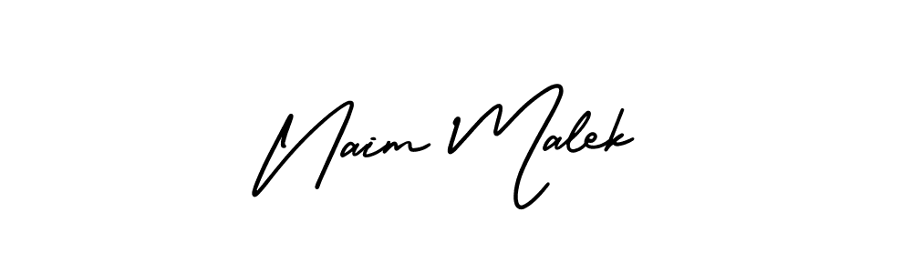 It looks lik you need a new signature style for name Naim Malek. Design unique handwritten (AmerikaSignatureDemo-Regular) signature with our free signature maker in just a few clicks. Naim Malek signature style 3 images and pictures png