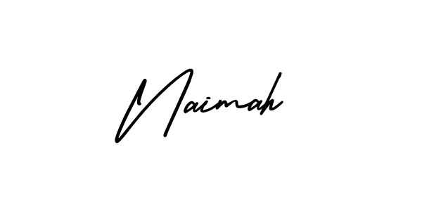 How to make Naimah signature? AmerikaSignatureDemo-Regular is a professional autograph style. Create handwritten signature for Naimah name. Naimah signature style 3 images and pictures png