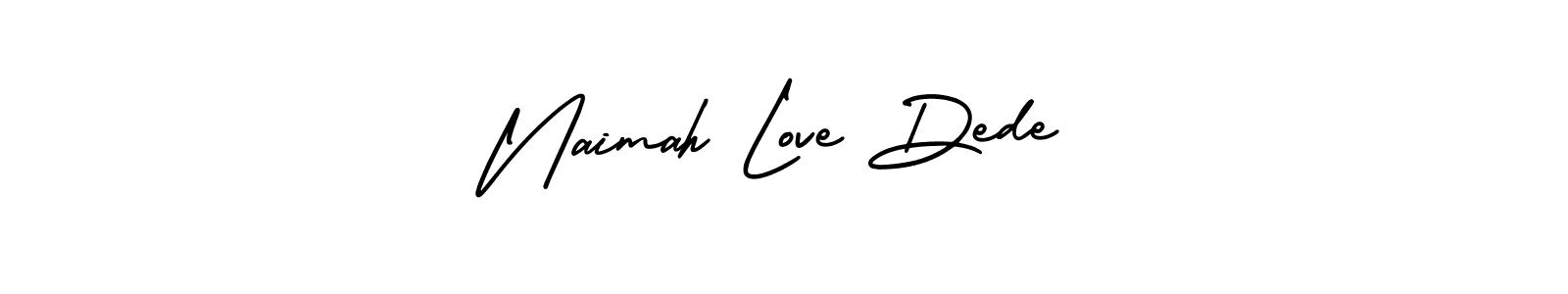How to Draw Naimah Love Dede signature style? AmerikaSignatureDemo-Regular is a latest design signature styles for name Naimah Love Dede. Naimah Love Dede signature style 3 images and pictures png