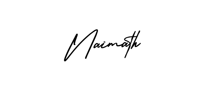 Use a signature maker to create a handwritten signature online. With this signature software, you can design (AmerikaSignatureDemo-Regular) your own signature for name Naimath. Naimath signature style 3 images and pictures png