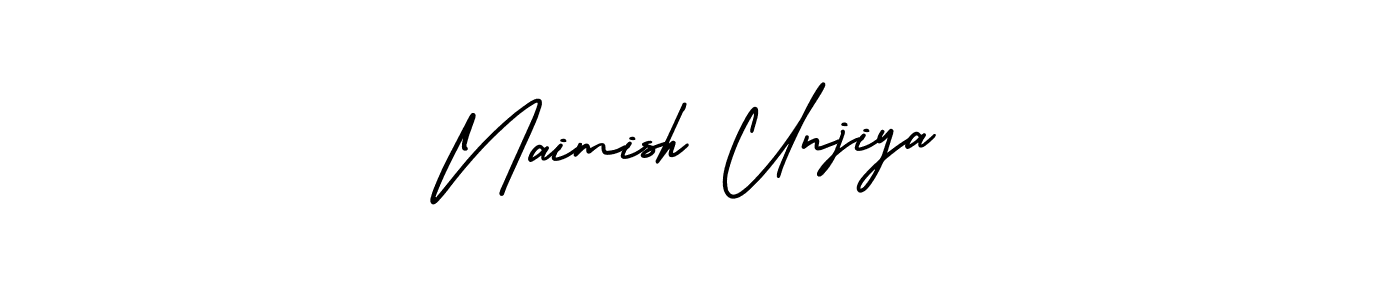 How to Draw Naimish Unjiya signature style? AmerikaSignatureDemo-Regular is a latest design signature styles for name Naimish Unjiya. Naimish Unjiya signature style 3 images and pictures png