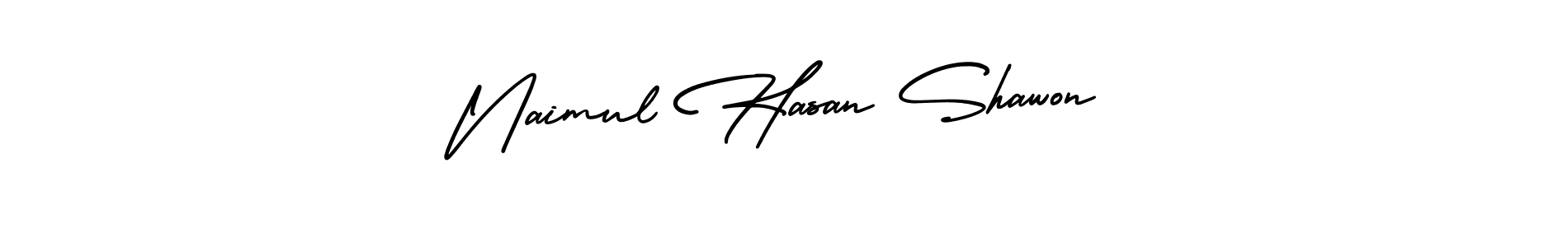 The best way (AmerikaSignatureDemo-Regular) to make a short signature is to pick only two or three words in your name. The name Naimul Hasan Shawon include a total of six letters. For converting this name. Naimul Hasan Shawon signature style 3 images and pictures png