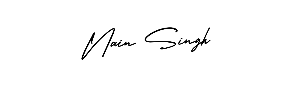 This is the best signature style for the Nain Singh name. Also you like these signature font (AmerikaSignatureDemo-Regular). Mix name signature. Nain Singh signature style 3 images and pictures png