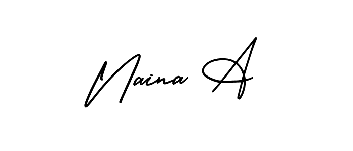 Also we have Naina A name is the best signature style. Create professional handwritten signature collection using AmerikaSignatureDemo-Regular autograph style. Naina A signature style 3 images and pictures png