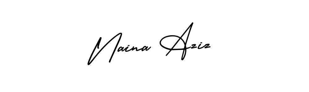 You can use this online signature creator to create a handwritten signature for the name Naina Aziz. This is the best online autograph maker. Naina Aziz signature style 3 images and pictures png