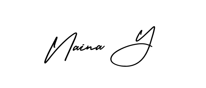 AmerikaSignatureDemo-Regular is a professional signature style that is perfect for those who want to add a touch of class to their signature. It is also a great choice for those who want to make their signature more unique. Get Naina Y name to fancy signature for free. Naina Y signature style 3 images and pictures png