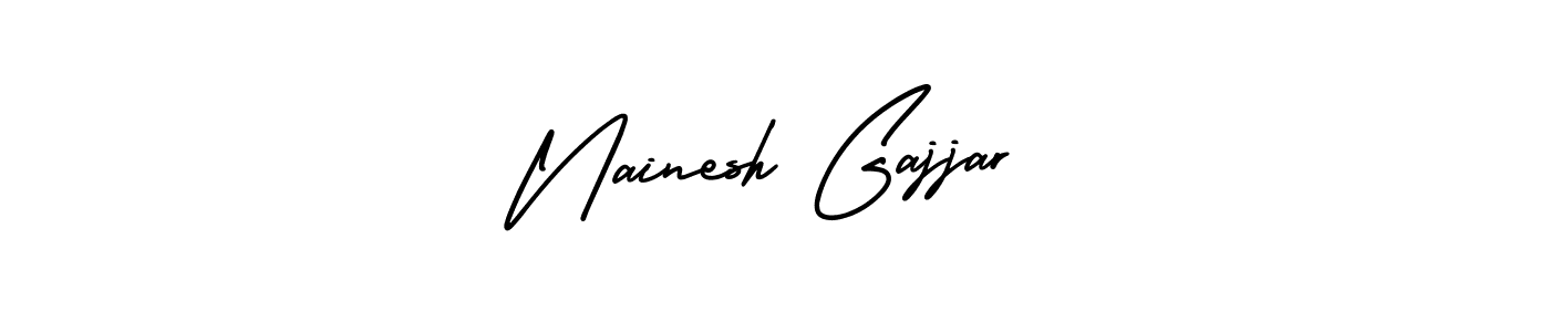 if you are searching for the best signature style for your name Nainesh Gajjar. so please give up your signature search. here we have designed multiple signature styles  using AmerikaSignatureDemo-Regular. Nainesh Gajjar signature style 3 images and pictures png