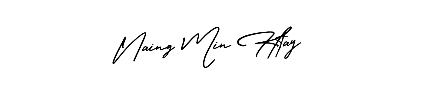 Also You can easily find your signature by using the search form. We will create Naing Min Htay name handwritten signature images for you free of cost using AmerikaSignatureDemo-Regular sign style. Naing Min Htay signature style 3 images and pictures png