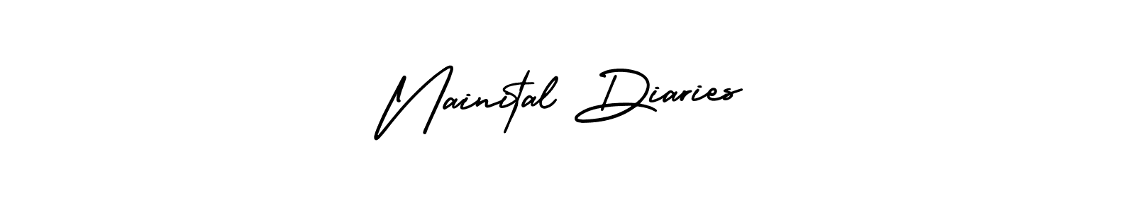 Make a beautiful signature design for name Nainital Diaries. With this signature (AmerikaSignatureDemo-Regular) style, you can create a handwritten signature for free. Nainital Diaries signature style 3 images and pictures png