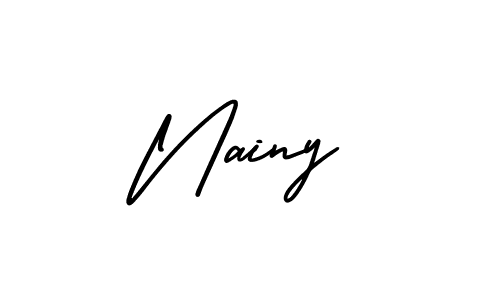 AmerikaSignatureDemo-Regular is a professional signature style that is perfect for those who want to add a touch of class to their signature. It is also a great choice for those who want to make their signature more unique. Get Nainy name to fancy signature for free. Nainy signature style 3 images and pictures png