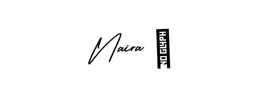 Also You can easily find your signature by using the search form. We will create Naira ♡ name handwritten signature images for you free of cost using AmerikaSignatureDemo-Regular sign style. Naira ♡ signature style 3 images and pictures png