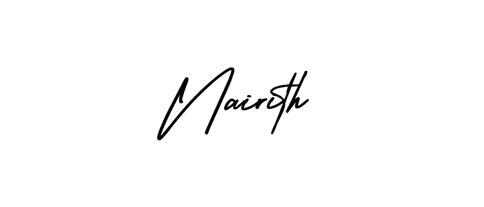 AmerikaSignatureDemo-Regular is a professional signature style that is perfect for those who want to add a touch of class to their signature. It is also a great choice for those who want to make their signature more unique. Get Nairith name to fancy signature for free. Nairith signature style 3 images and pictures png