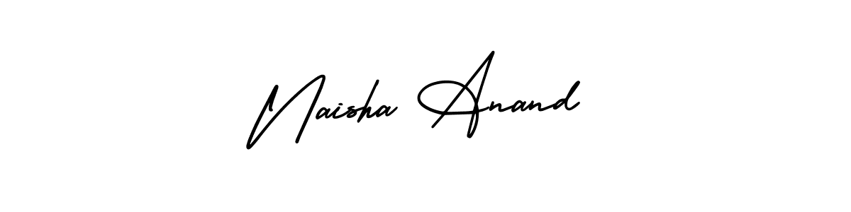 How to make Naisha Anand name signature. Use AmerikaSignatureDemo-Regular style for creating short signs online. This is the latest handwritten sign. Naisha Anand signature style 3 images and pictures png