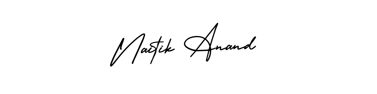 Make a beautiful signature design for name Naitik Anand. Use this online signature maker to create a handwritten signature for free. Naitik Anand signature style 3 images and pictures png