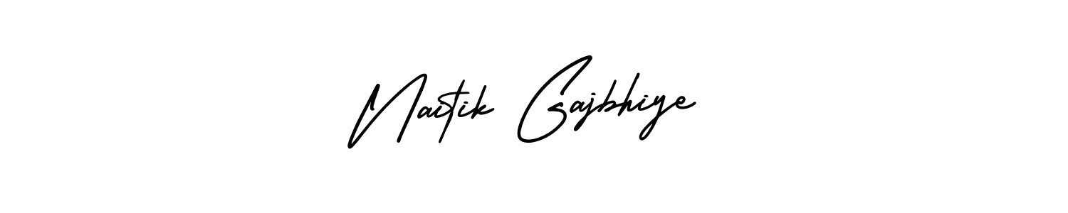 Use a signature maker to create a handwritten signature online. With this signature software, you can design (AmerikaSignatureDemo-Regular) your own signature for name Naitik Gajbhiye. Naitik Gajbhiye signature style 3 images and pictures png