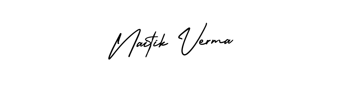 Best and Professional Signature Style for Naitik Verma. AmerikaSignatureDemo-Regular Best Signature Style Collection. Naitik Verma signature style 3 images and pictures png
