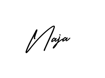 How to make Naja signature? AmerikaSignatureDemo-Regular is a professional autograph style. Create handwritten signature for Naja name. Naja signature style 3 images and pictures png