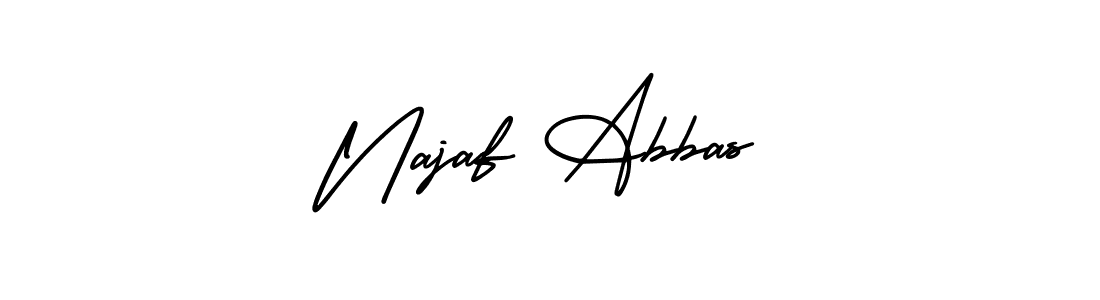 How to Draw Najaf Abbas signature style? AmerikaSignatureDemo-Regular is a latest design signature styles for name Najaf Abbas. Najaf Abbas signature style 3 images and pictures png