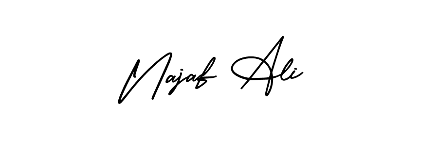 How to Draw Najaf Ali signature style? AmerikaSignatureDemo-Regular is a latest design signature styles for name Najaf Ali. Najaf Ali signature style 3 images and pictures png