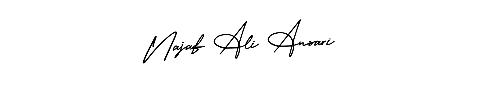 Make a beautiful signature design for name Najaf Ali Ansari. With this signature (AmerikaSignatureDemo-Regular) style, you can create a handwritten signature for free. Najaf Ali Ansari signature style 3 images and pictures png