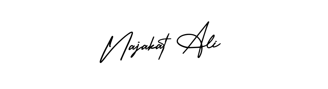 How to Draw Najakat Ali signature style? AmerikaSignatureDemo-Regular is a latest design signature styles for name Najakat Ali. Najakat Ali signature style 3 images and pictures png