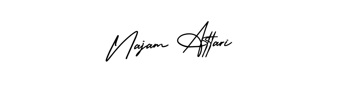 You can use this online signature creator to create a handwritten signature for the name Najam Attari. This is the best online autograph maker. Najam Attari signature style 3 images and pictures png
