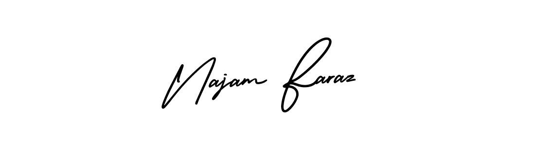 How to make Najam Faraz signature? AmerikaSignatureDemo-Regular is a professional autograph style. Create handwritten signature for Najam Faraz name. Najam Faraz signature style 3 images and pictures png