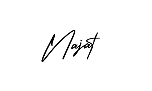 Najat stylish signature style. Best Handwritten Sign (AmerikaSignatureDemo-Regular) for my name. Handwritten Signature Collection Ideas for my name Najat. Najat signature style 3 images and pictures png