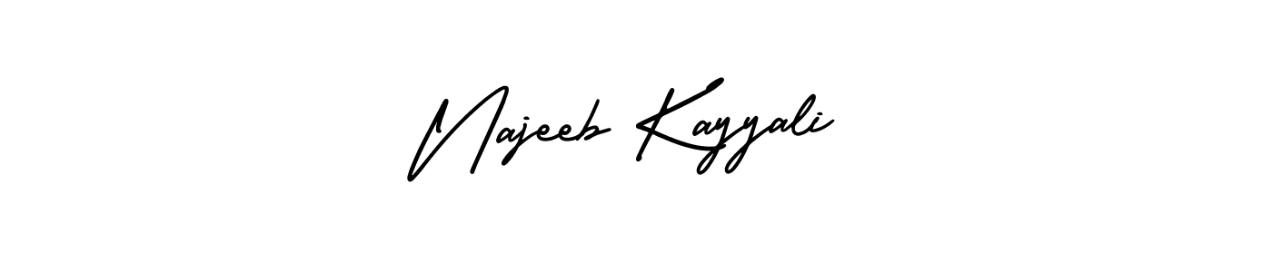 Make a beautiful signature design for name Najeeb Kayyali. With this signature (AmerikaSignatureDemo-Regular) style, you can create a handwritten signature for free. Najeeb Kayyali signature style 3 images and pictures png