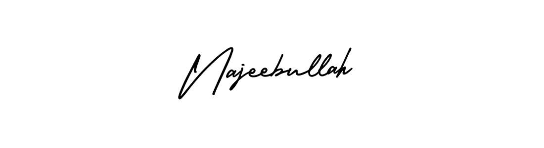Najeebullah stylish signature style. Best Handwritten Sign (AmerikaSignatureDemo-Regular) for my name. Handwritten Signature Collection Ideas for my name Najeebullah. Najeebullah signature style 3 images and pictures png
