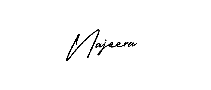 It looks lik you need a new signature style for name Najeera. Design unique handwritten (AmerikaSignatureDemo-Regular) signature with our free signature maker in just a few clicks. Najeera signature style 3 images and pictures png