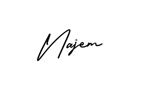 Make a short Najem signature style. Manage your documents anywhere anytime using AmerikaSignatureDemo-Regular. Create and add eSignatures, submit forms, share and send files easily. Najem signature style 3 images and pictures png