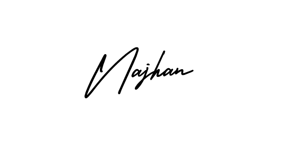 Also You can easily find your signature by using the search form. We will create Najhan name handwritten signature images for you free of cost using AmerikaSignatureDemo-Regular sign style. Najhan signature style 3 images and pictures png