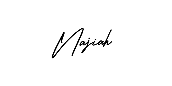 AmerikaSignatureDemo-Regular is a professional signature style that is perfect for those who want to add a touch of class to their signature. It is also a great choice for those who want to make their signature more unique. Get Najiah name to fancy signature for free. Najiah signature style 3 images and pictures png