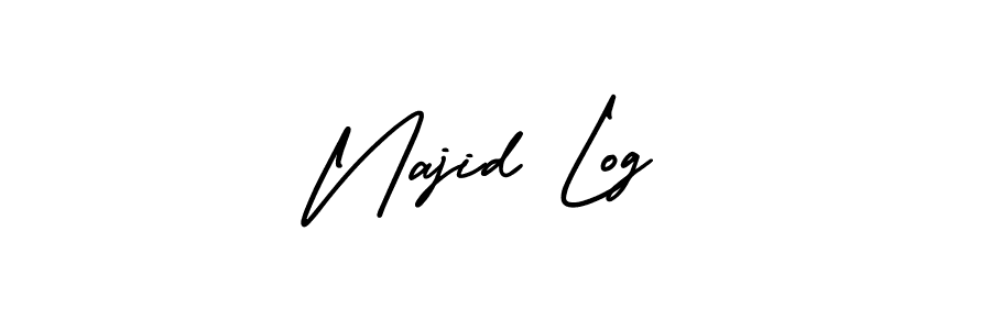 This is the best signature style for the Najid Log name. Also you like these signature font (AmerikaSignatureDemo-Regular). Mix name signature. Najid Log signature style 3 images and pictures png