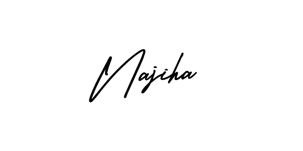 How to Draw Najiha signature style? AmerikaSignatureDemo-Regular is a latest design signature styles for name Najiha. Najiha signature style 3 images and pictures png