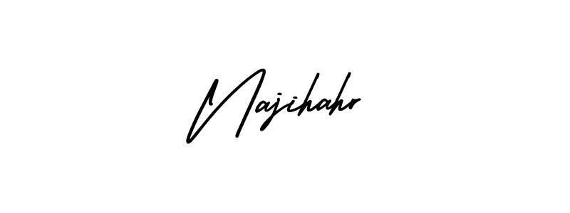 AmerikaSignatureDemo-Regular is a professional signature style that is perfect for those who want to add a touch of class to their signature. It is also a great choice for those who want to make their signature more unique. Get Najihahr name to fancy signature for free. Najihahr signature style 3 images and pictures png