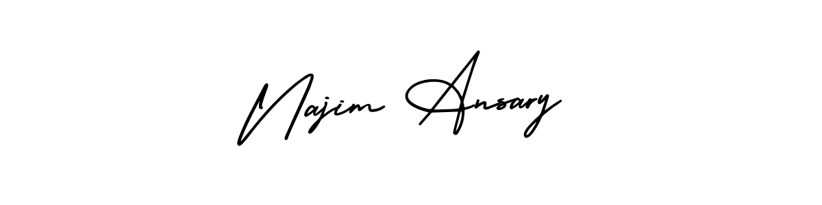 AmerikaSignatureDemo-Regular is a professional signature style that is perfect for those who want to add a touch of class to their signature. It is also a great choice for those who want to make their signature more unique. Get Najim Ansary name to fancy signature for free. Najim Ansary signature style 3 images and pictures png