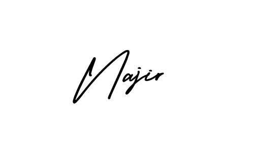 You should practise on your own different ways (AmerikaSignatureDemo-Regular) to write your name (Najir) in signature. don't let someone else do it for you. Najir signature style 3 images and pictures png
