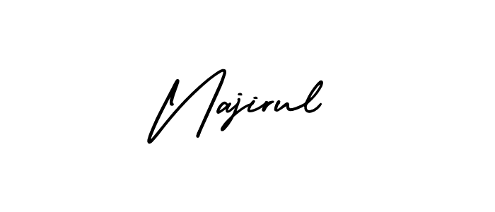 Design your own signature with our free online signature maker. With this signature software, you can create a handwritten (AmerikaSignatureDemo-Regular) signature for name Najirul. Najirul signature style 3 images and pictures png