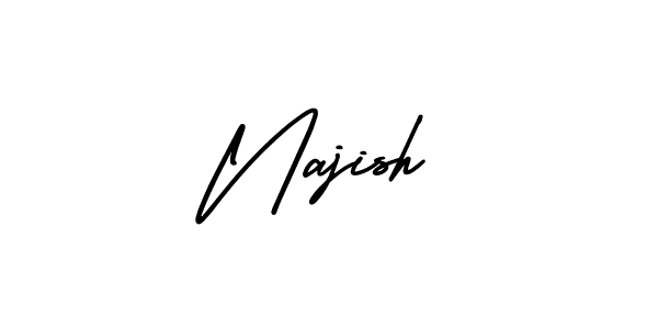 AmerikaSignatureDemo-Regular is a professional signature style that is perfect for those who want to add a touch of class to their signature. It is also a great choice for those who want to make their signature more unique. Get Najish name to fancy signature for free. Najish signature style 3 images and pictures png