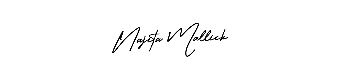 AmerikaSignatureDemo-Regular is a professional signature style that is perfect for those who want to add a touch of class to their signature. It is also a great choice for those who want to make their signature more unique. Get Najita Mallick name to fancy signature for free. Najita Mallick signature style 3 images and pictures png