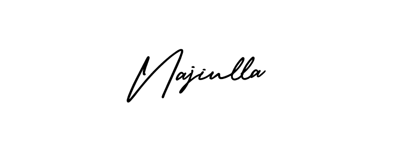 Use a signature maker to create a handwritten signature online. With this signature software, you can design (AmerikaSignatureDemo-Regular) your own signature for name Najiulla. Najiulla signature style 3 images and pictures png