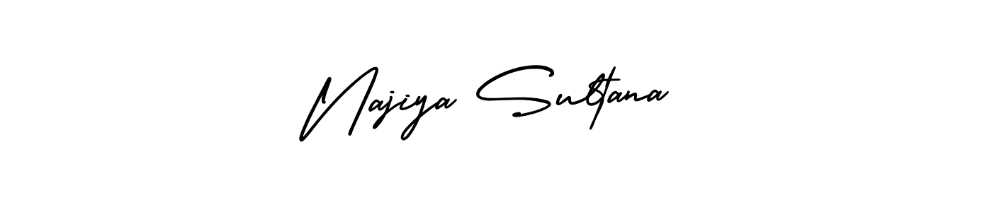 It looks lik you need a new signature style for name Najiya Sultana. Design unique handwritten (AmerikaSignatureDemo-Regular) signature with our free signature maker in just a few clicks. Najiya Sultana signature style 3 images and pictures png