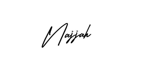 This is the best signature style for the Najjah name. Also you like these signature font (AmerikaSignatureDemo-Regular). Mix name signature. Najjah signature style 3 images and pictures png