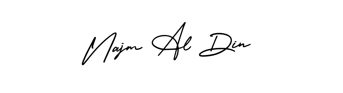 This is the best signature style for the Najm Al Din name. Also you like these signature font (AmerikaSignatureDemo-Regular). Mix name signature. Najm Al Din signature style 3 images and pictures png