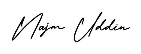 A modern signature idea for name Najm Uddin using AmerikaSignatureDemo-Regular font. Clean strokes and elegant curves make it stand out instantly. Najm Uddin signature style 3 images and pictures png