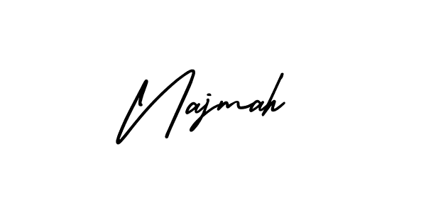 It looks lik you need a new signature style for name Najmah. Design unique handwritten (AmerikaSignatureDemo-Regular) signature with our free signature maker in just a few clicks. Najmah signature style 3 images and pictures png