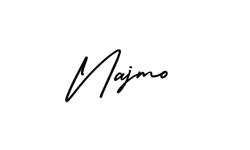 if you are searching for the best signature style for your name Najmo. so please give up your signature search. here we have designed multiple signature styles  using AmerikaSignatureDemo-Regular. Najmo signature style 3 images and pictures png